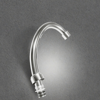 XiDuoLi Robinet de cuisine moderne en acier inoxydable 201 pour eau chaude et froide, avec tuyau flexible en forme de col de cygne pour évier à légumes, accessoire de plomberie