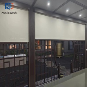 Persiane esterne antivento in PVC e poliestere con binario Zip <span class=keywords><strong>per</strong></span> Patio da esterno tapparelle motorizzate a rullo - Product Image 5