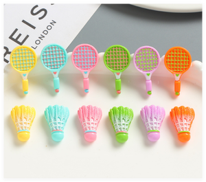 Figurines de sport en résine 3D réalistes pour maison de poupée, raquettes de <span class=keywords><strong>badminton</strong></span>, jouets de sport pour enfants, jouets de bain, figurines de sport à collectionner - Product Image 2