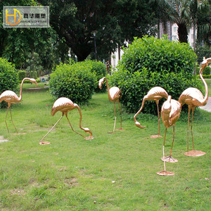 Jiahua <b>Flamingo</b> Stainless Steel Sculpture Outdoor Floor Mount Animal Figure Decoration for Garden Villa Courtyard <b>Hotel</b> - Product Image 4