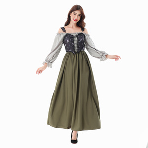 Vestido Medieval de Halloween, Estilo Renacentista Bávaro, Disfraz para Mujer, Oktoberfest, Venta Caliente, Envío Internacional - Product Image 3