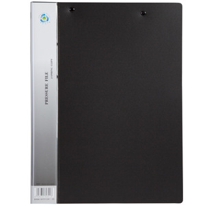 Qixin Pressure <b>File</b> <b>A4</b> Double Spring Clip Plastic Document Holder Office Supply - Product Image 2