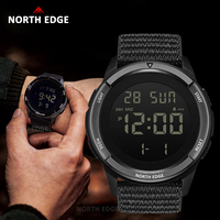 NORTH EDGE TERRAX 2025 Unisex Digitaluhr Outdoor-Sport Schwimmen Wasserdicht 50M Quarz Mineralglas 45MM Stoppuhr Countdown