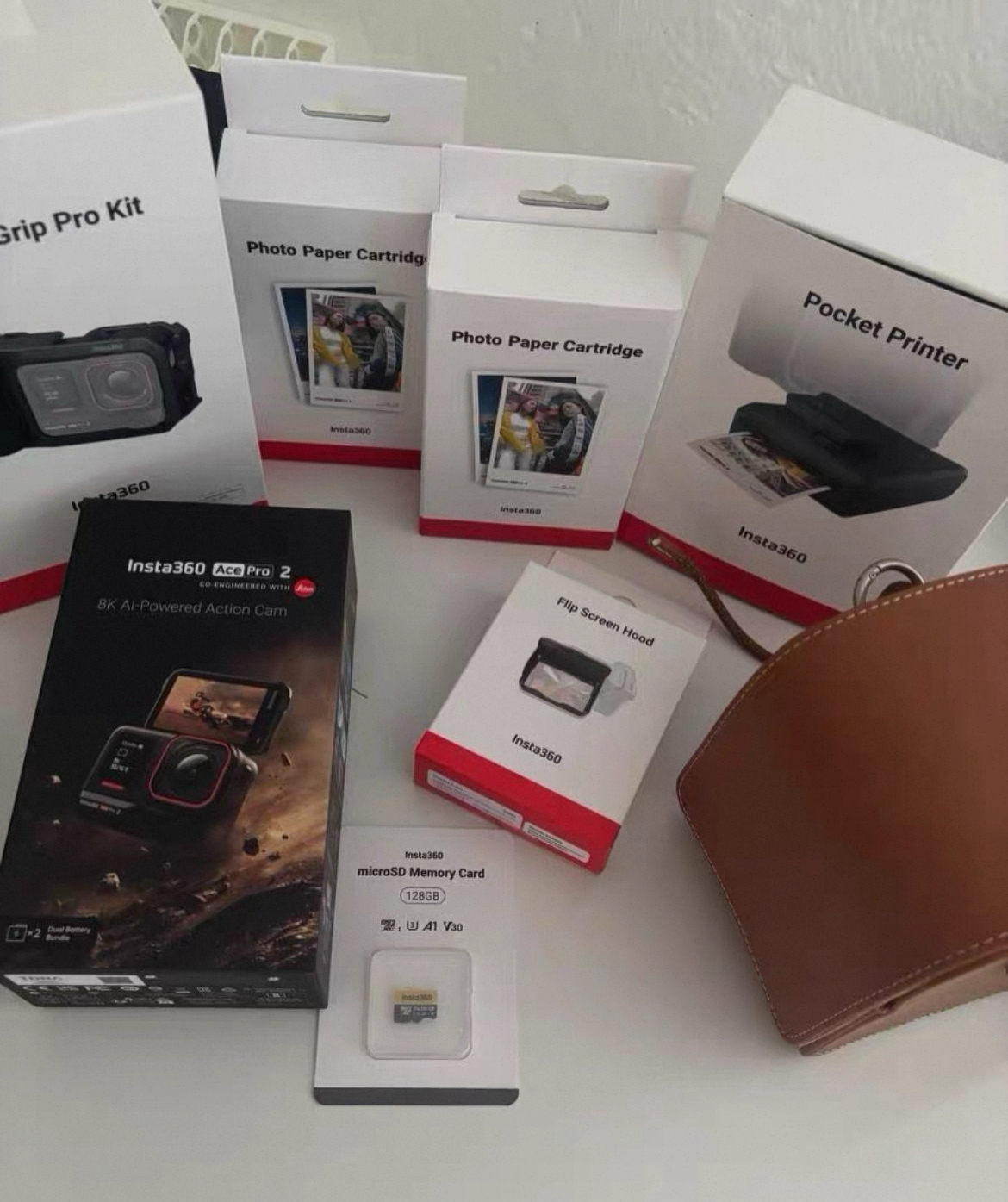 ACEPRO2 / Impresora de bolsillo / Kit GRIP PRO + Set de parasol con pantalla abatible