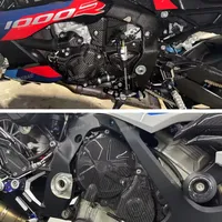 Pour S1000RR S1000R M1000RR M1000R 2019+ Protections d'embrayage gauche et droite en fibre de carbone texturée, pièces de moto
