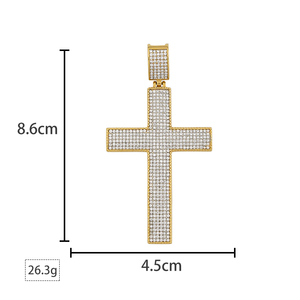 Collier Croix de Jésus Bling Bling Micro-Pavé CZ, Bijou Rap Simple et Tendance, Vente Chaude - Product Image 2