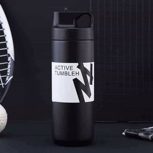 316 Stainless Steel Insulated Water Bottle Pop-Up Lid Portable Thermal Bottle <b>Large</b> Capacity Food Grade Travel Mug - Product Image 5