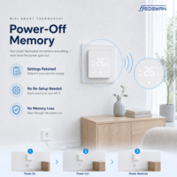 Thermostat intelligent Wifi HEDEMAN pour chaudière à gaz, contrôle de groupe, avec fonction de minuterie de chauffage, programmable hebdomadaire