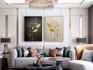 可定制现代刺绣家居装饰墙板防水防火电视背景客厅防潮 - Product Image 5