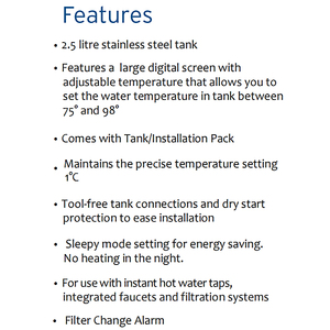 Năng lượng hiệu quả dưới bồn rửa nước nóng nồi hơi bể nước sôi ngay lập tức hệ thống vòi nước CE ukca SAA chứng nhận - Product Image 6