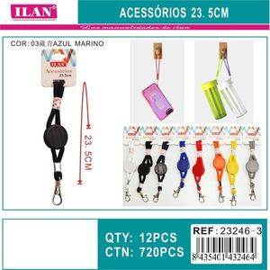 Cordino in poliestere Ilan da 23,5 cm con gancio in metallo per telefono e bottiglia - Product Image 1