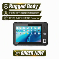 Tablet Sidik Jari Genggam Pengenal Wajah Iris untuk Android IoT 8 Inci 8GB RAM 256GB Industri Pertahanan Nasional Kereta Api