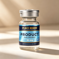Autocollants en vinyle holographique laser personnalisés de qualité supérieure, autocollants imperméables résistants à la chaleur, impression de logo pour flacons de peptides de 3 ml/10 ml/30 ml