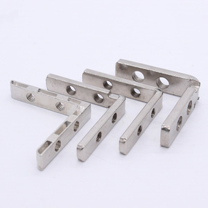 L-Shaped Connector Carbon Steel Zinc Alloy Nickel Plated Water Resistant For Door Window Frames - Product Image 1