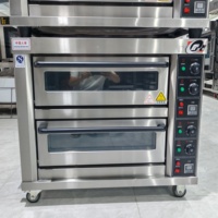 Nouveau Four à Sole Gaz et Électrique avec Plaque Vapeur pour la Cuisson de Pizzas, Croissants, Tartes aux Œufs, Gaufres, Pains Pita – Équipement de Boulangerie