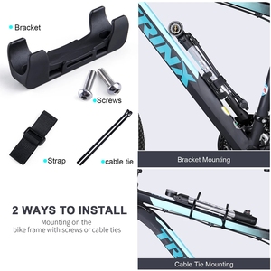 <span class=keywords><strong>Pompe</strong></span> à vélo en alliage d'aluminium <span class=keywords><strong>GIYO</strong></span> avec compatibilité valve Schrader/Presta, tuyau de 29 cm, manomètre, gonfleur d'air pour vélo 120 PSI - Product Image 3