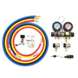 <span class=keywords><strong>R22</strong></span> R134a R404a R410a Kältemittel-Manometer-Set mit Füllschlauch und Schnellkupplung - Product Image 5
