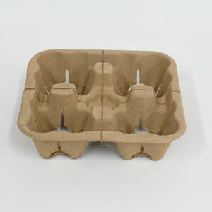 Portavasos Biodegradable de Pulpa Moldeada, Portavasos Desechable para Vasos de 12-32 oz, Empaque Sostenible para Cafeterías - Product Image 3