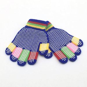 Guantes de Punto Cálidos para Niños, Coloridos, para Deportes al Aire Libre, Esquí, Antideslizantes, con Estampado de Partículas de Puntos, Venta al por Mayor - Product Image 6