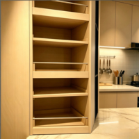 Meubles de cuisine modulaires modernes bicolores blancs en bois massif avec finition acier inoxydable, durables, avec charnières, plan de travail en quartz et évier inclus