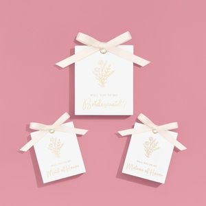 Tarjeta de Regalo para Propuesta de Dama de Honor con Lazo, ¿Quieres Ser <span class=keywords><strong>Mi</strong></span> Dama de Honor? Invitación para Despedida de Soltera - Product Image 6