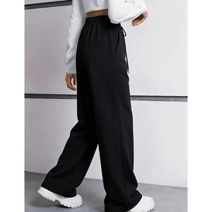 FOXA Womens Wide Leg Sweatpants Drawstring <b>Elastic</b> Waist Baggy Pants With Pockets Athletic Joggers - Product Image 5
