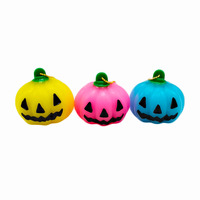 Jouet anti-stress en silicone TPR en forme de citrouille d'Halloween, mini jouet sensoriel à presser pour enfants