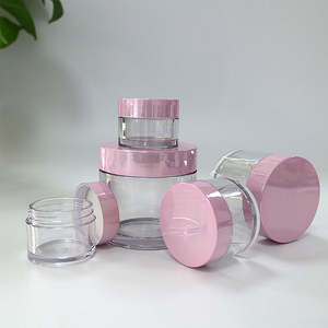 Botol Kosmetik PET dengan Sablon Logo Custom, Botol Plastik untuk Body Butter, Krim, Scrub, Botol Lip Scrub <span class=keywords><strong>Pink</strong></span> untuk Kemasan Perawatan Kulit - Product Image 1