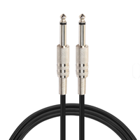 Neues hochwertiges 6,35-mm-PVC-Gitarrenmikrofon-Audiokabel mit Mono-Stecker, vergoldeten Leitern und geflochtener Abschirmung