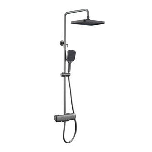 Juego de Ducha de Pared con Rociador Superior Termostático de Cobre Gris Metálico, Exclusivo de Vimijia para Comercio Transfronterizo, para Uso Doméstico - Product Image 3