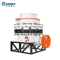 Concasseur à cône mobile professionnel à ressort avec PLC, roulement haute capacité 45-1270t/h pour le concassage de minerai de fer et de pierre, marque GMG, à vendre