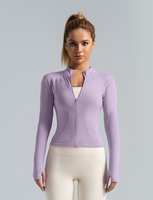 Veste de yoga décontractée grande taille pour femme, coupe ajustée, respirante, séchage rapide, zippée, style streetwear, pour l'entraînement, fournisseur en gros