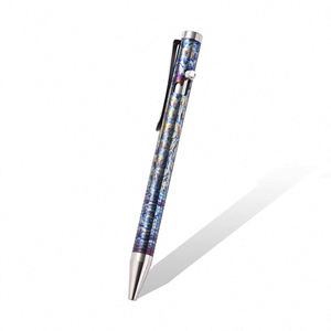 Custom PS-20250902-3 Custom Logo Outdoor Portable Ballpoint 1.0mm Sports Multifunctional Titanium Alloy Gun Bolt Metal <b>Pens</b> - Product Image 4