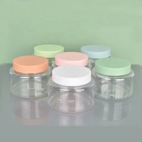 Offre Spéciale blanc rose rond 250ml 8.5oz pots de beurre corporel emballage crème de soin de la peau bouteilles en plastique avec couvercles