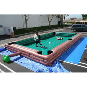 Hochwertiger Aufblasbarer Fußball-Snooker-Pool-Design Aufblasbarer Billardtisch zu verkaufen