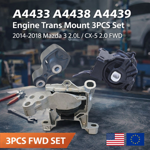 Set di 3 Supporti Motore/Trasmissione JINGYI A4433/A4438/A4439 di Ricambio Diretto per Mazda 3/CX-5 2.0L FWD 2013-2018 (Gomma+Metallo) - Product Image 2