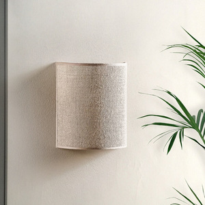 Wall Lamp Linen Shade <b>Led</b> <b>Light</b> Source E27 Bulb Base For Living <b>Room</b> Bedroom Hallway Decorative Lighting - Product Image 4