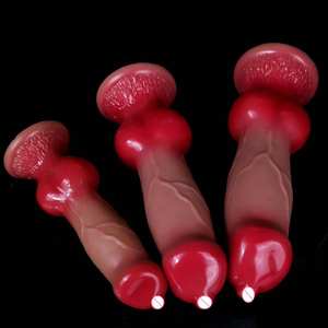 Leuke Lichtgevende Xxl Zachte Vloeistof Siliconen Dildo Grote Wolf Dier Buitenaardse Anale Plug Met Zuignap Voor Seksspeeltjes - Product Image 3