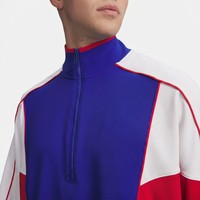 Chaqueta Deportiva Personalizada con Logotipo para Hombre, Diseño Color Block con Cierre de Cremallera, Tejido Transpirable de Poliéster, Ropa Deportiva para Gimnasio, OEM ODM