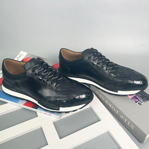 Chaussures bateau pour hommes de style britannique en cuir véritable, bout rond, semelle intermédiaire souple en EVA, semelle extérieure en caoutchouc, toutes saisons - Product Image 4