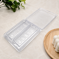 Emballage en blister transparent en PET, boîte en plastique recyclable de qualité alimentaire avec couvercle à charnière pour bonbons, cosmétiques, petites pièces