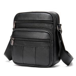 Bolso de Hombro de Cuero para Hombre, Multifuncional, para Teléfono Móvil, de Piel de Vaca de Primera Capa, Bolso de Pecho Masculino - Product Image 3