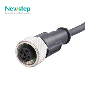 تجميعة كابلات مخصصة من نيوستيب، موصل M12 مقاوم للماء IP67، 4 أو 5 أو 6 أو 12 سن، مصنوع من البولي فينيل كلورايد والبولي يوريثين المقولب لكابلات استشعار PNP M12 - Product Image 1