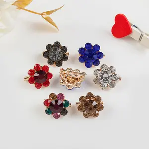 bag of safety hijab pins hair muslim scarf acrylic flower brooch accessories gold and silver wholesale men brooches women pearl