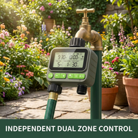 Programmateur d'arrosage numérique RESTMO 3 zones pour tuyau d'arrosage, tuyau de brumisation, minuterie d'arrosage programmable avec écran LCD, utilisation extérieure, en laiton