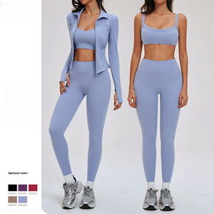 Set Yoga 2 Potong Wanita Model Punggung Terbuka Cepat Kering, Slim Fit untuk Olahraga Lari, Fitness, Workout, dan Gym - Product Image 2