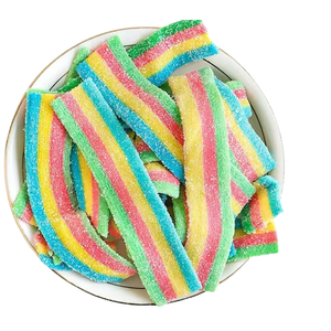 Usine directe 1kg en vrac Chewy Gummy <span class=keywords><strong>Sour</strong></span> Belt Candy Halal aromatisé au sucre <span class=keywords><strong>fruit</strong></span>é - Product Image 1