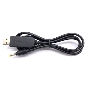 3.5*1.35mm USB to 12V DC Black Plug Connector to USB 2.0 Male Plug Connector Power Cable