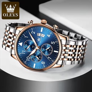 Vente flash OLEVS 2869 Montres à quartz <span class=keywords><strong>pour</strong></span> hommes Design original élégant de pilote Sport Acier inoxydable Lumineux Étanche <span class=keywords><strong>Montre</strong></span>-bracelet Cadeau - Product Image 5