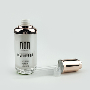 Skin Care Acrylic Press Pump Dropper Bottle 30ml Plastic Dropper Bottle for Essential Oils 1oz